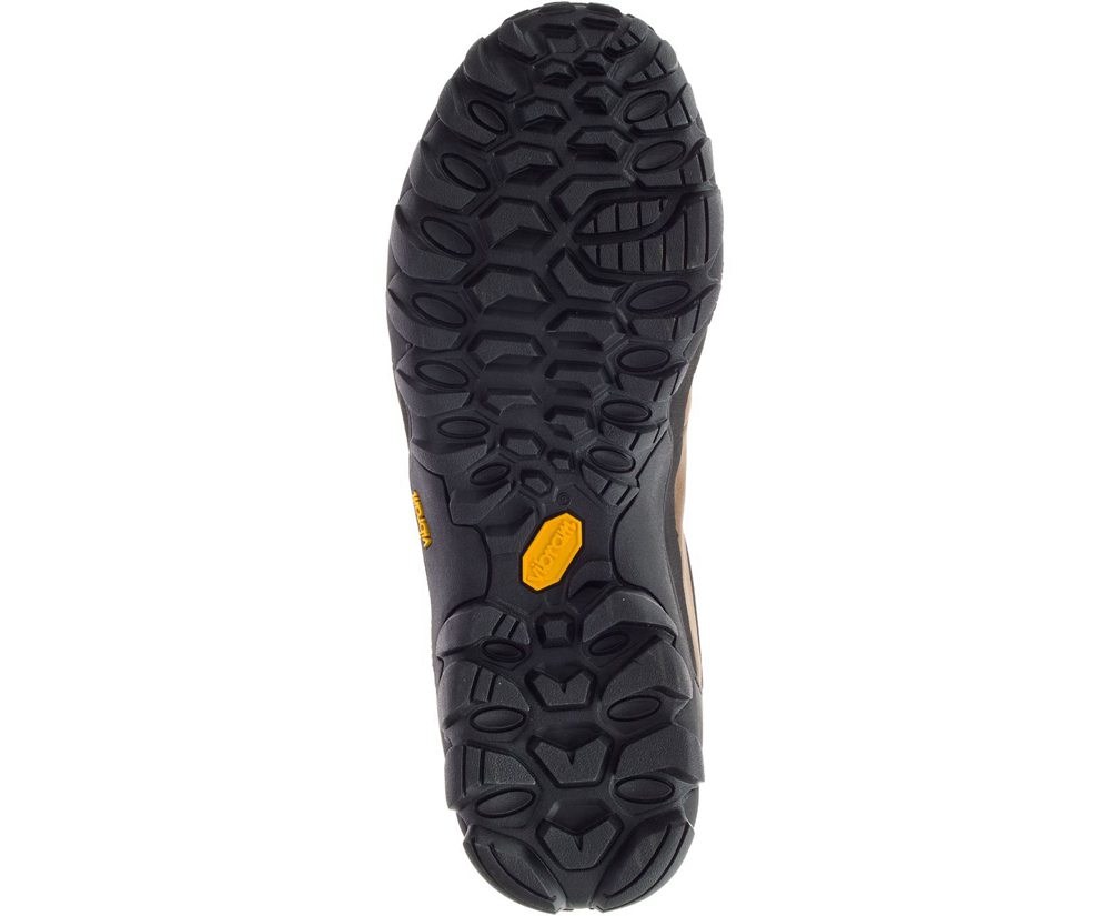 Merrell Hiking Boots Brown/Black - Chameleon 8 Leather Mid Waterproof - Mens 72XFWHLYT